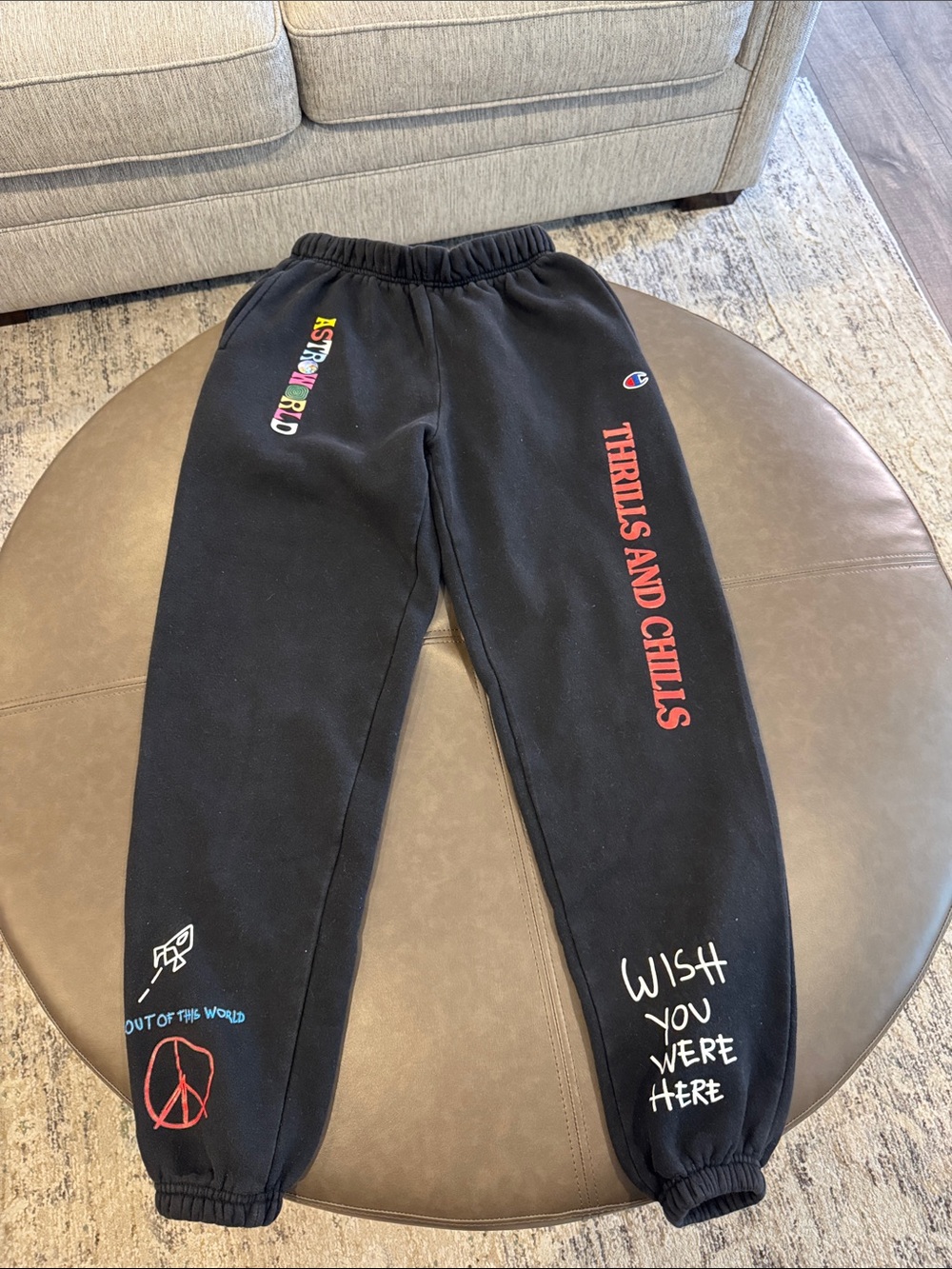 Champion Black 'Thrills and Chills' Graphic Jogger Sweatpants